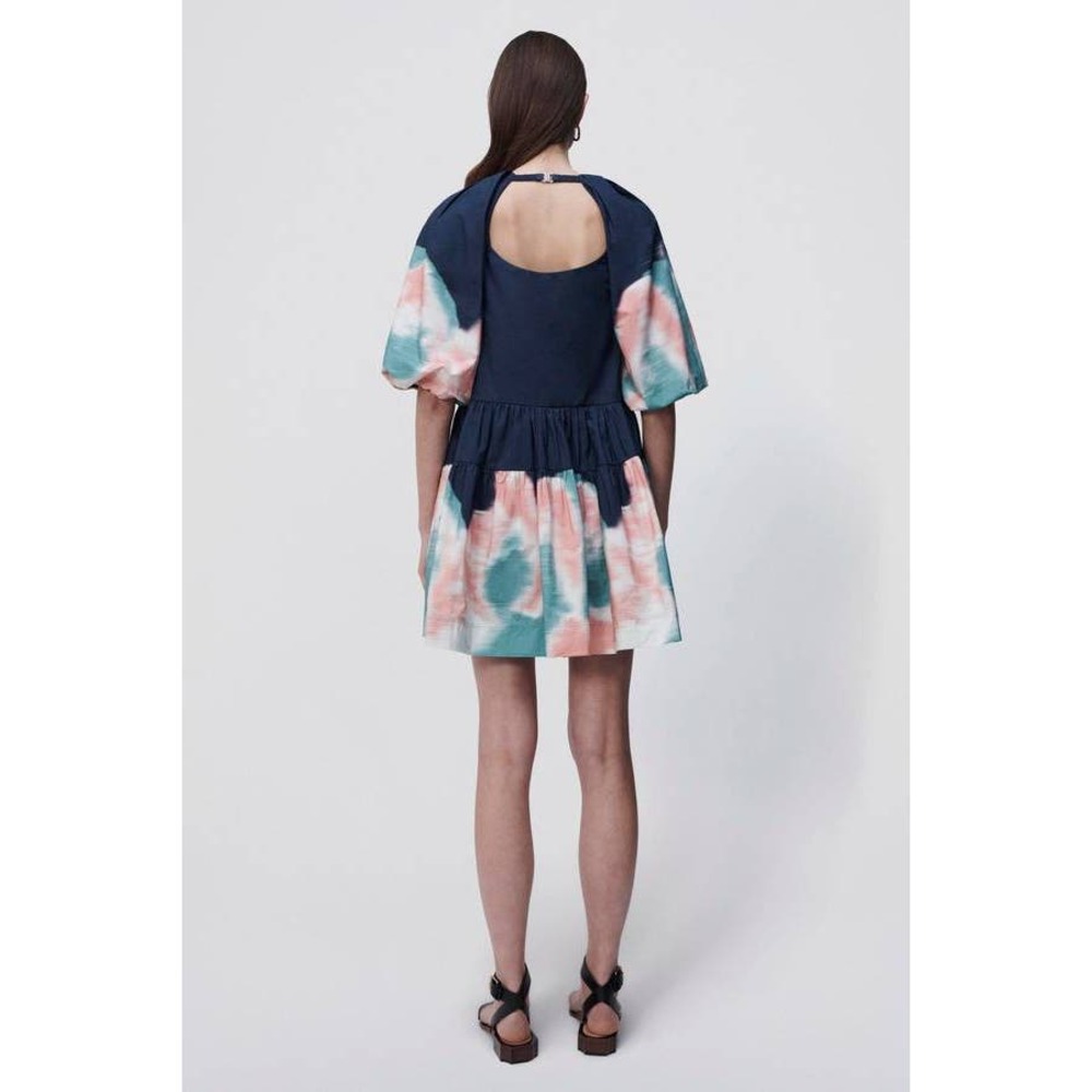 Jonathan Simkhai Baylee Puff Sleeve Mini Dress in Midnight Multi XS - Picture 3 of 4